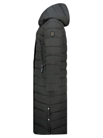 Geographical Norway Doorgestikte mantel "Constance" zwart