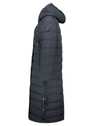 Geographical Norway Doorgestikte mantel "Constance" donkerblauw