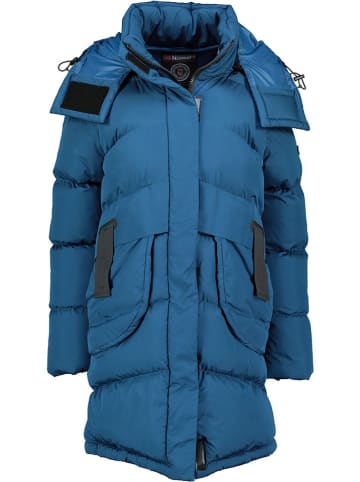 Geographical Norway Doorgestikte mantel "Dalmira" blauw