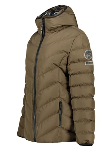 Geographical Norway Doorgestikte jas "Brace" kaki