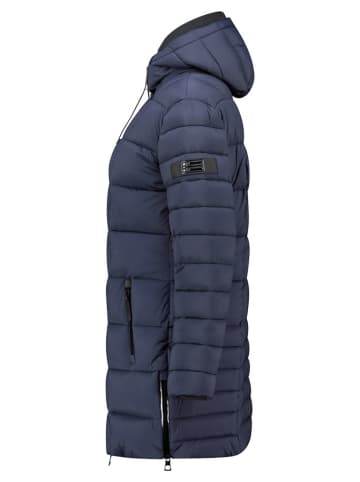 Geographical Norway Doorgestikte mantel "Bastia" donkerblauw