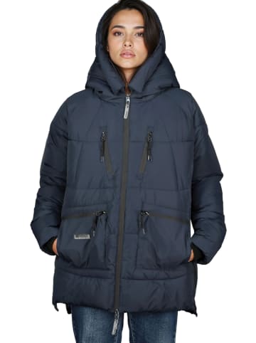 Geographical Norway Płaszcz pikowany "Badaboum" w kolorze granatowym