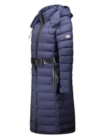 Geographical Norway Płaszcz pikowany "Eleonor" w kolorze granatowym