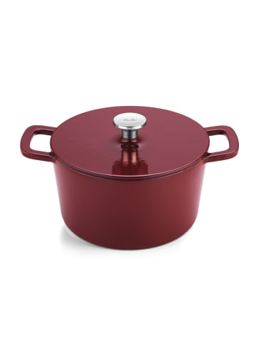 Fissler 2-delige gietijzeren braadslede met deksel "Moments" rood - Ø 24 cm