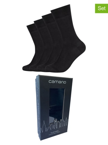 camano 4er-Set: Socken in Schwarz