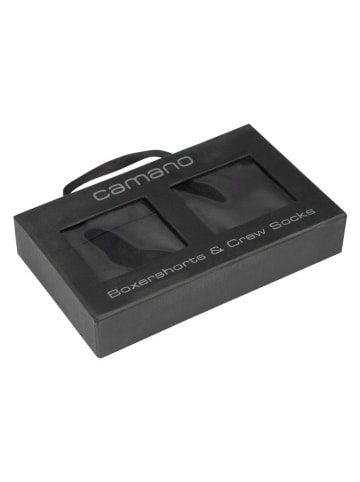 camano 2tlg. Set: Boxershorts und Socken in Schwarz