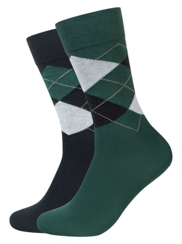 camano 4er-Set: Socken in Schwarz/ Grün