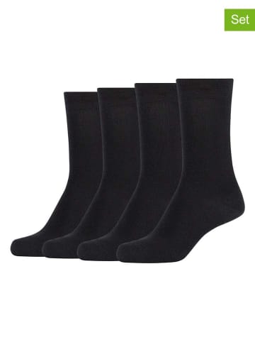 camano 4er-Set: Socken in Schwarz