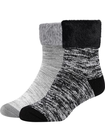 camano 2-delige set: sokken grijs/zwart
