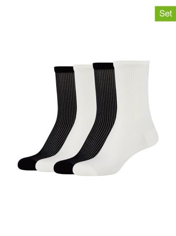 camano 4-delige set: sokken zwart/wit
