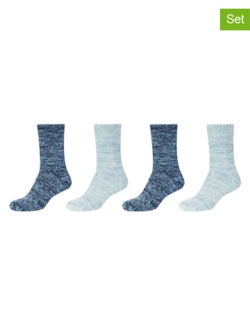camano Skarpety (4 pary) w kolorze niebiesko-błękitnym