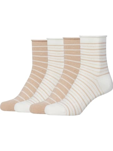 camano 4er-Set: Socken in Beige/ Weiß