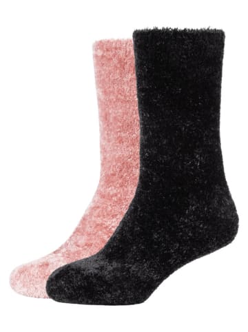 camano Skarpety (4 pary) w kolorze granatowo-jasnoróżowo-czarnym