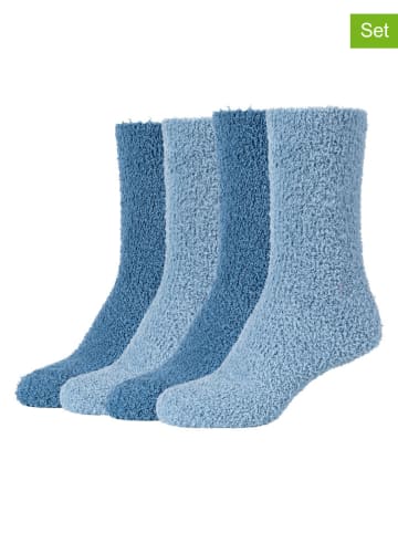 camano 4er-Set: Socken in Hellblau/ Blau