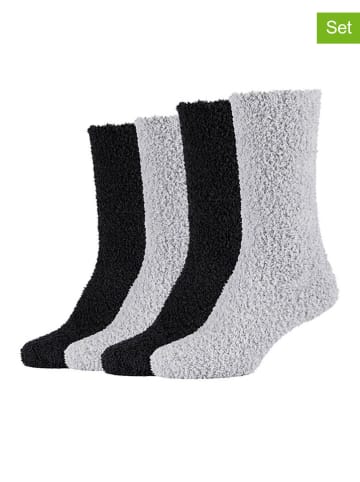 camano 4er-Set: Socken in Schwarz/ Hellgrau