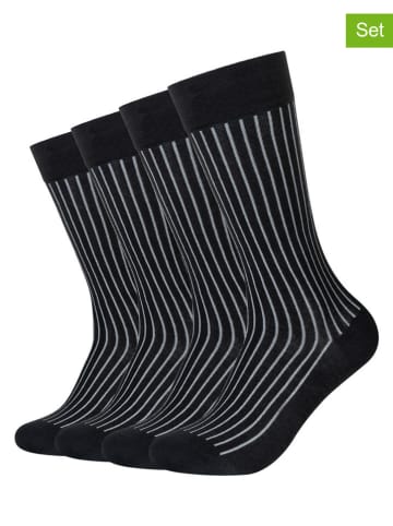 camano 4er-Set: Socken in Schwarz