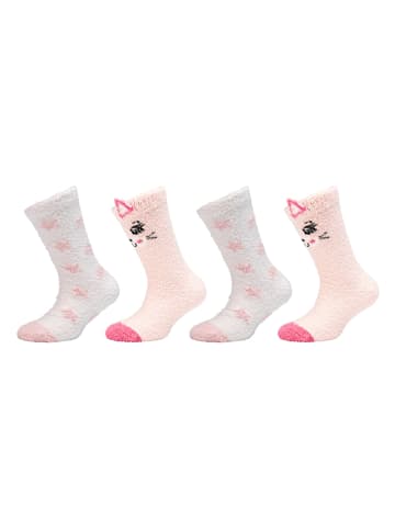 camano 2-delige set: sokken lichtroze/wit