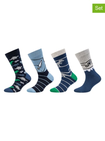 camano 8-delige set: sokken grijs/zwart/donkerblauw