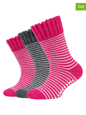camano 3er-Set: Socken in Pink/ Grau