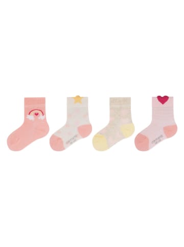 camano 8er-Set: Socken in Rosa/ Gelb/ Hellbraun