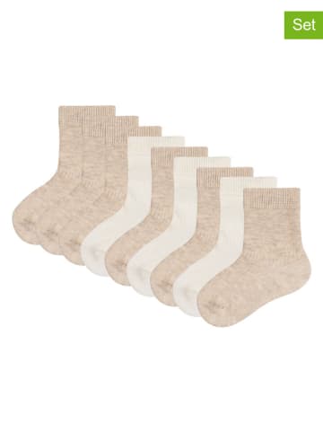 camano 9er-Set: Socken in Beige/ Creme