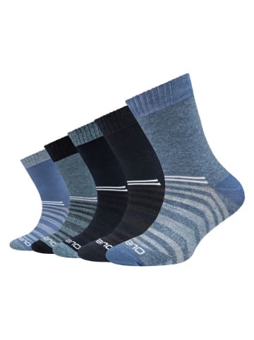 camano 10er-Set: Socken in Blau/ Schwarz