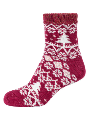 camano 2er-Set: Socken in Camel/ Rot