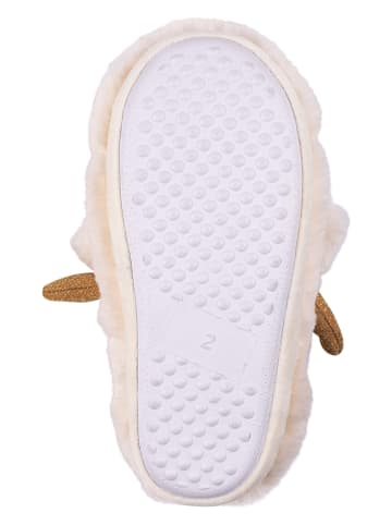 Fun Socks Pantoffels crème