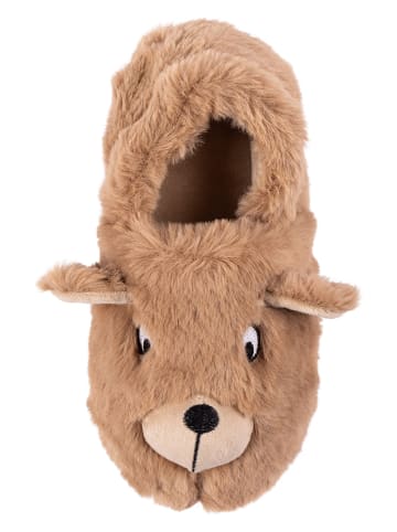 Fun Socks Pantoffels lichtbruin