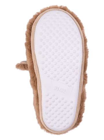 Fun Socks Hausschuhe in Hellbraun