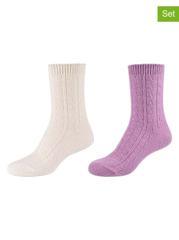 s.Oliver 2er-Set: Socken in Creme/ Lila