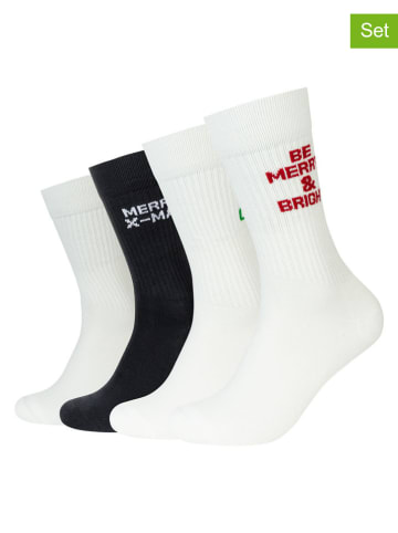 s.Oliver 4er-Set: Socken in Weiß/ Schwarz