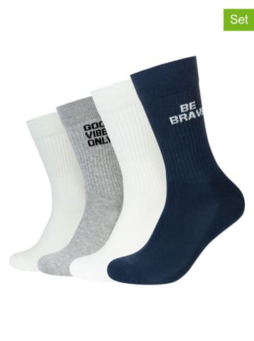 s.Oliver 4er-Set: Socken in Grau/ Dunkelblau/ Weiß