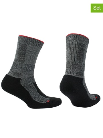 Norfolk Skarpety funkcyjne (3 pary) w kolorze czarno-szarym