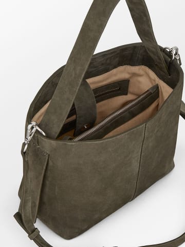 Becksöndergaard Leder-Schultertasche in Khaki - (B)24 x (H)22 x (T)10 cm