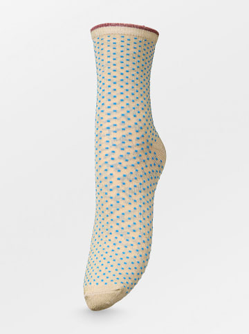 Becksöndergaard Skarpety w kolorze beżowo-niebieskim