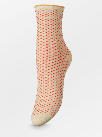 Becksöndergaard Socken in Beige/ Rot