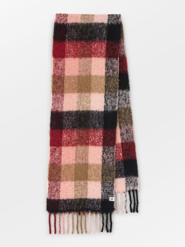 Becksöndergaard Szal w kolorze jasnoróżowo-czerwono-czarnym - 200 x 35 cm