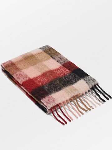 Becksöndergaard Schal in Rosa/ Rot/ Schwarz - (L)200 x (B)35 cm