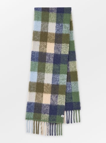 Becksöndergaard Schal in Blau/ Grün/ Oliv - (L)200 x (B)35 cm