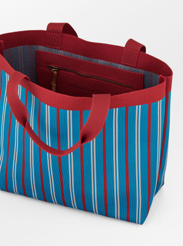 Becksöndergaard Shopper bag w kolorze niebiesko-czerwonym