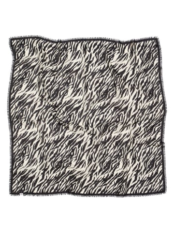 Becksöndergaard Chusta "Zerona" w kolorze kremowo-czarnym - 90 x 90 cm