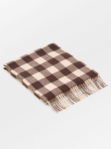 Becksöndergaard Wollschal "Florenca" in Beige/ Braun - (L)220 x (B)37 cm