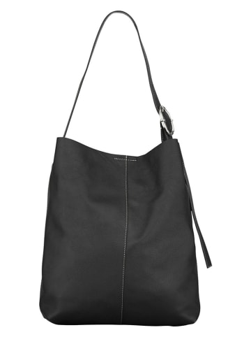 Becksöndergaard Leder-Schultertasche "Mae" in Schwarz - (B)32 x (H)40 x (T)15 cm