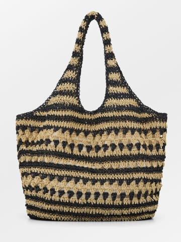Becksöndergaard Shopper in Hellbraun/ Schwarz - (B)60 x (H)36 cm