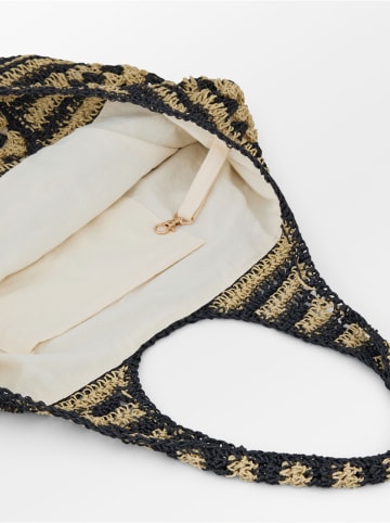 Becksöndergaard Shopper in Hellbraun/ Schwarz - (B)60 x (H)36 cm