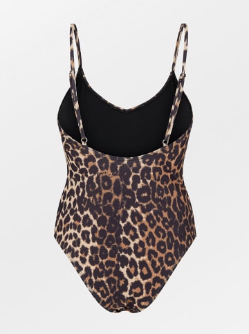 Becksöndergaard Strój kąpielowy w kolorze brązowo-czarnym