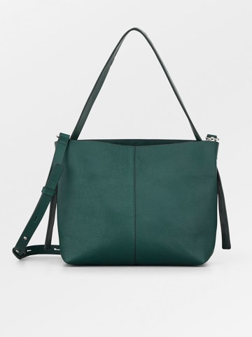 Becksöndergaard Leder-Schultertasche in Grün