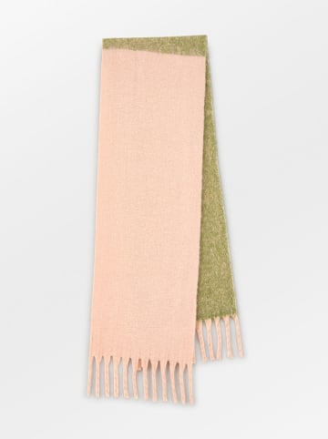 Becksöndergaard Schal in Grün/ Rosa - (L)200 x (B)35 cm