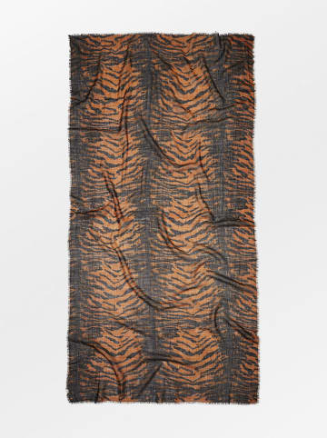 Becksöndergaard Wollschal in Camel/ Schwarz - (L)200 x (B)100 cm